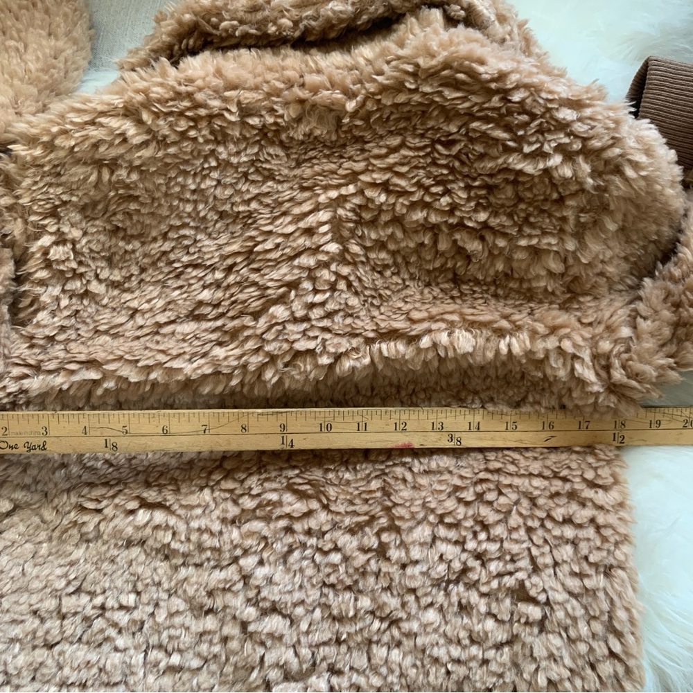 BB Dakota Brown Size XS Fuzzy Jacket Teddy Plush Soft Cozy Warm Coat New - Picture 9 of 16